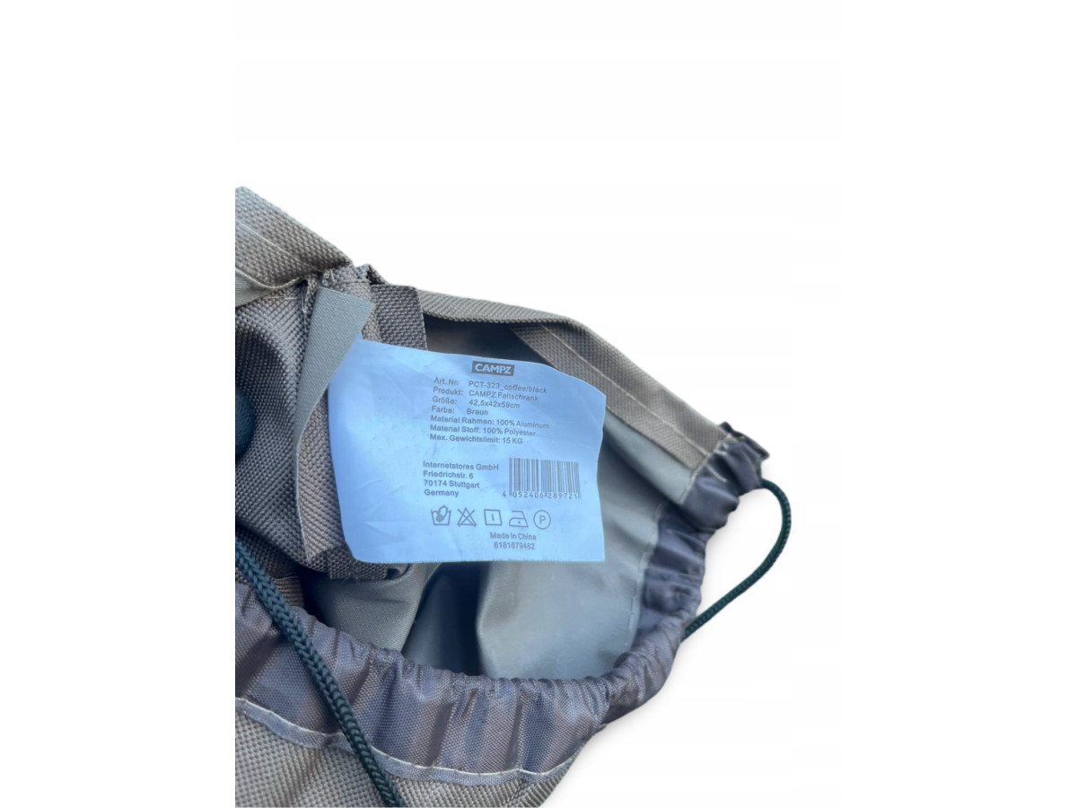 REGAŁ SKŁADANY CAMPINGOWY SZAFKA CAMPZ 42X42X59CM