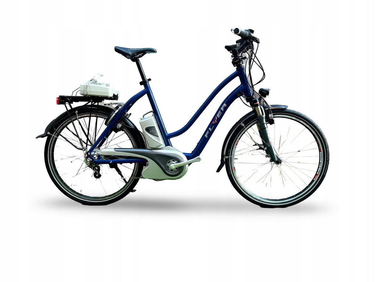 ROWER ELEKTRYCZNY MIEJSKI FLYER E-CITY RAMA 56CM KOŁA 26" PRZEBIEG 1677KM