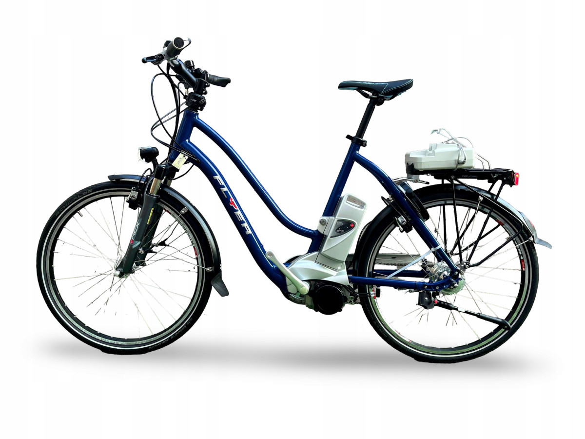 ROWER ELEKTRYCZNY MIEJSKI FLYER E-CITY RAMA 56CM KOŁA 26" PRZEBIEG 1677KM