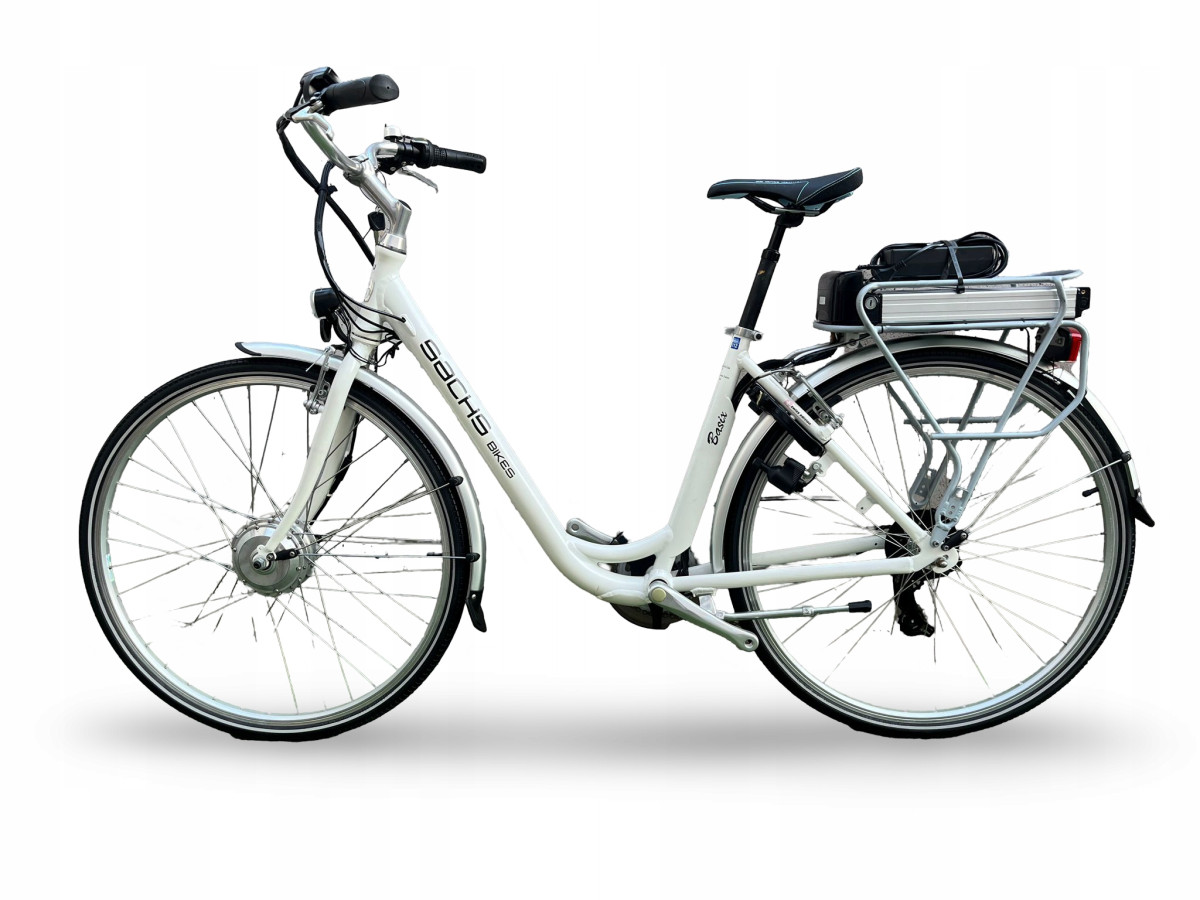 ROWER ELEKTRYCZNY SACHS BASIX RAMA 47CM KOŁA 28" SHIMANO TOURNEY