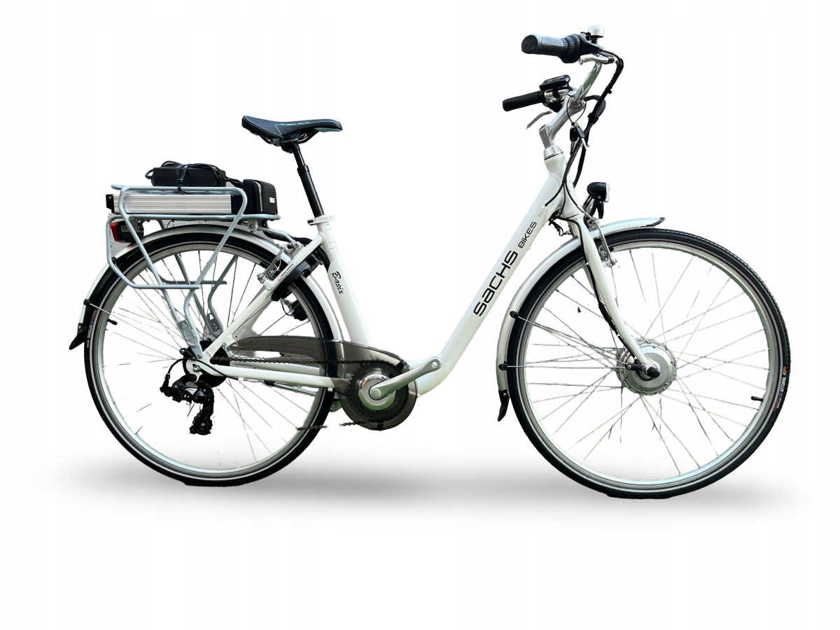 ROWER ELEKTRYCZNY SACHS BASIX RAMA 47CM KOŁA 28" SHIMANO TOURNEY