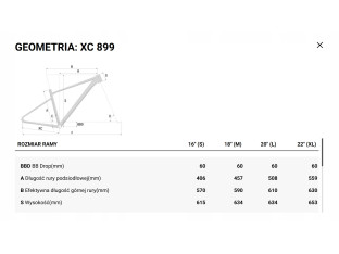ROWER GÓRSKI MTB SUPERIOR XC899 RAMA M 18" SHIMANO DEORE 11S RST AERIAL AIR