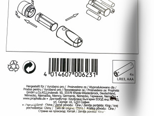 LATARKA LED LAMPKA ROWEROWA PROPHETE Z SILIKONOWYM UCHWYTEM
