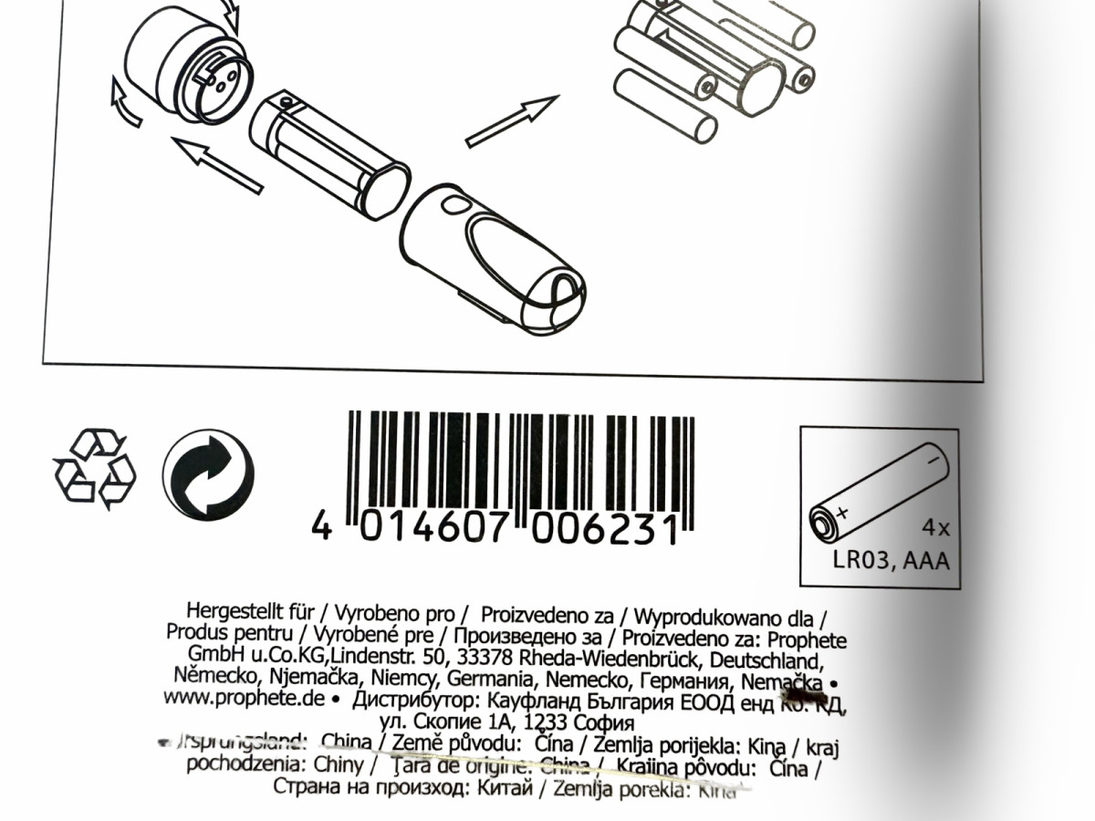 LATARKA LED LAMPKA ROWEROWA PROPHETE Z SILIKONOWYM UCHWYTEM