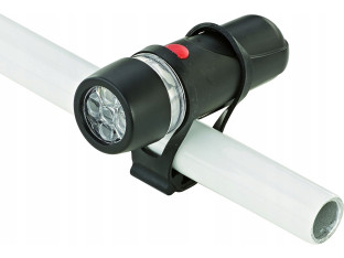 LATARKA LED LAMPKA ROWEROWA PROPHETE Z SILIKONOWYM UCHWYTEM