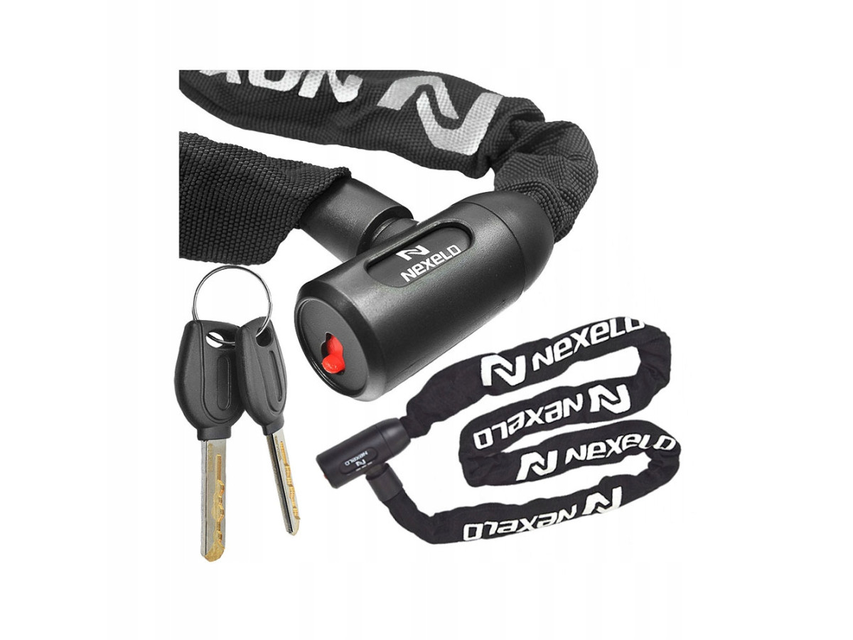 ZAPIĘCIE ROWEROWE NA KLUCZ ŁAŃCUCH NEXELO 1200/6 [Kolor Czarny]