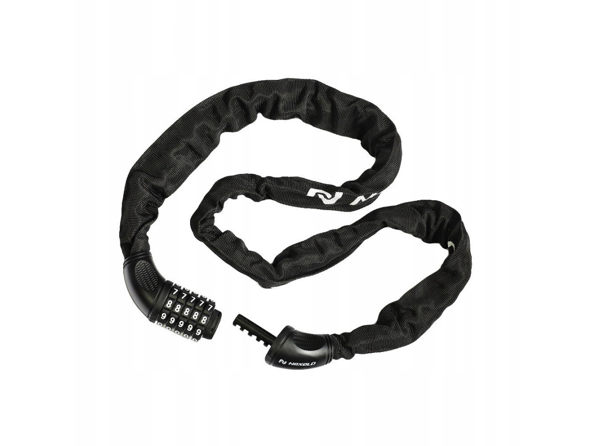 ZAPINKA ROWEROWA ŁAŃCUCH NEXELO 120CM NA SZYFR OGNIWA 5,5MM