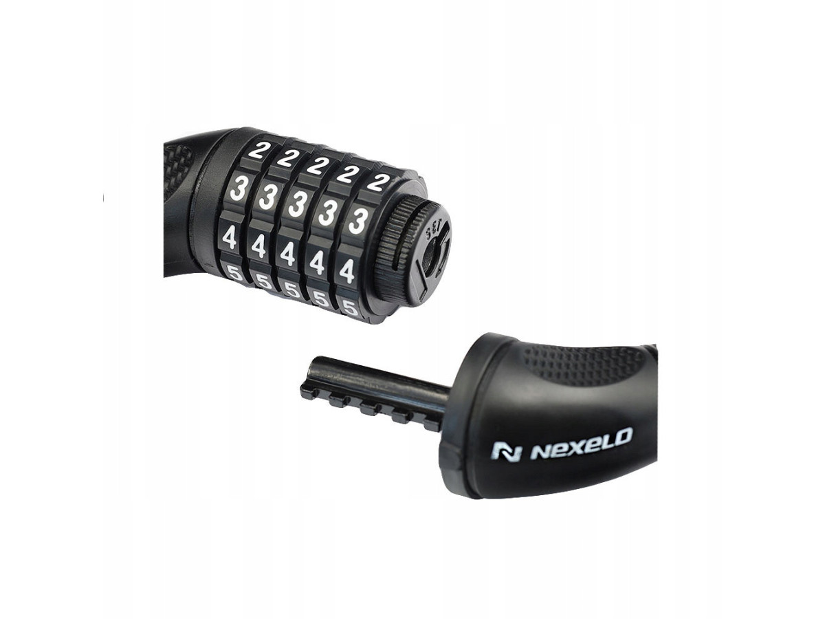 ZAPINKA ROWEROWA ŁAŃCUCH NEXELO 120CM NA SZYFR OGNIWA 5,5MM