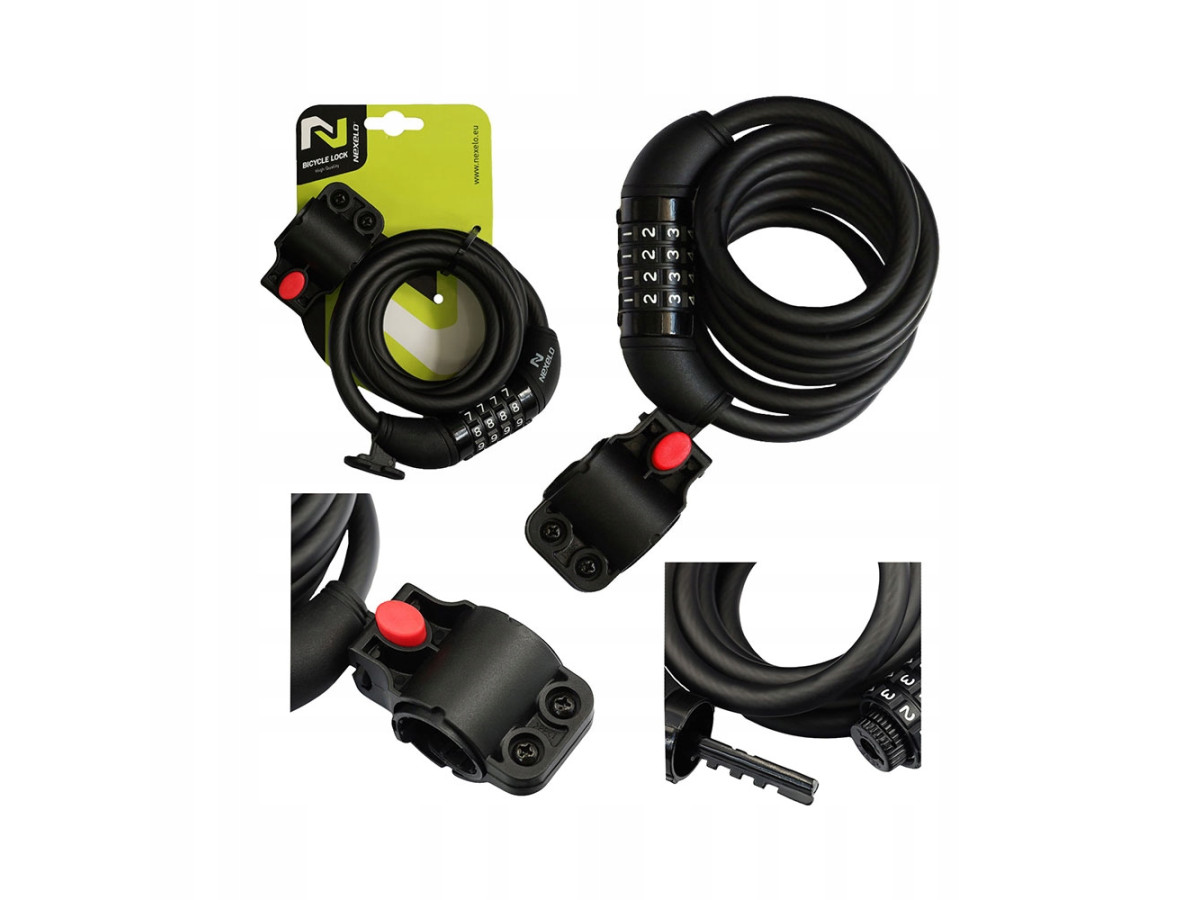 ZABEZPIECZENIE ROWEROWE NA SZYFR Z MOCOWANIEM NEXELO L233766NEX
