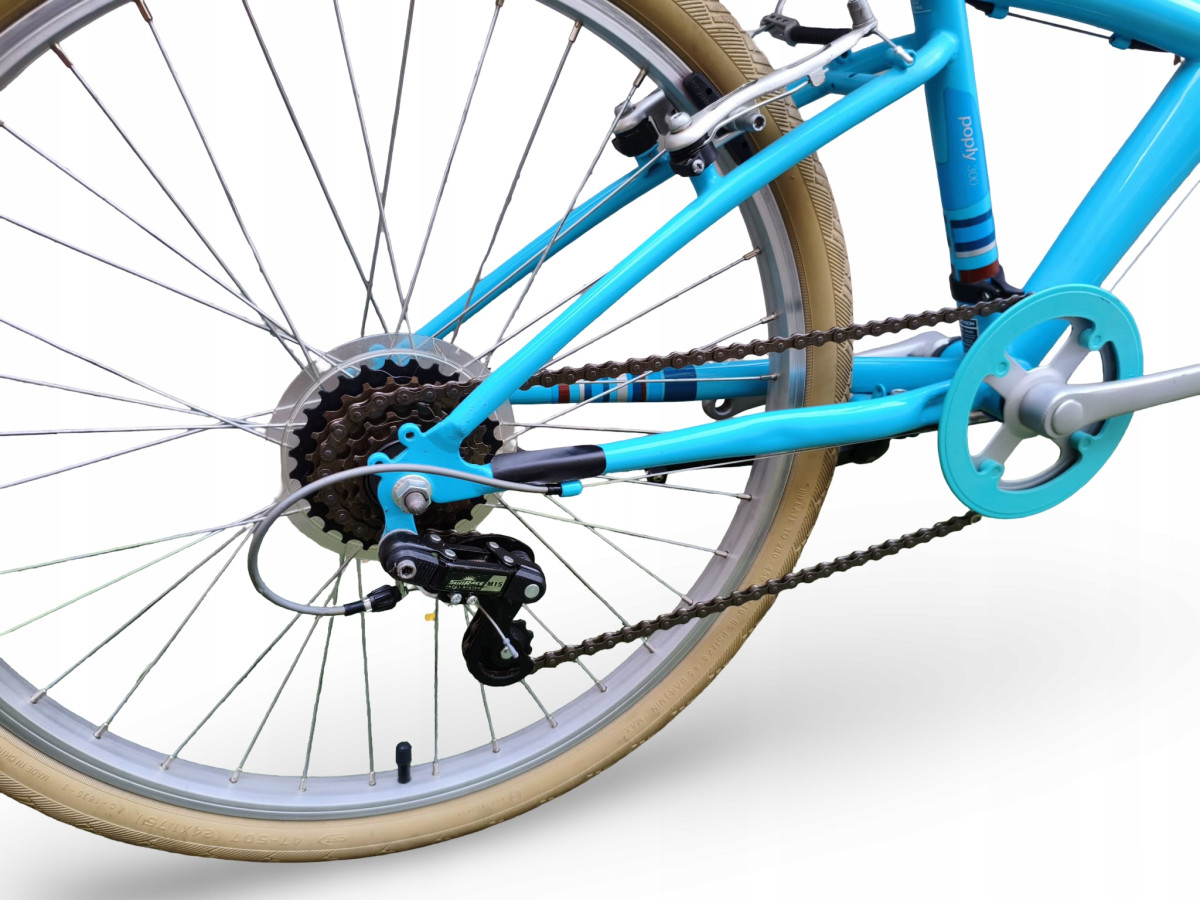 ROWER JUNIOR KOŁA 24" BTWIN POPLY 300 SRAM GRIPSHIFT