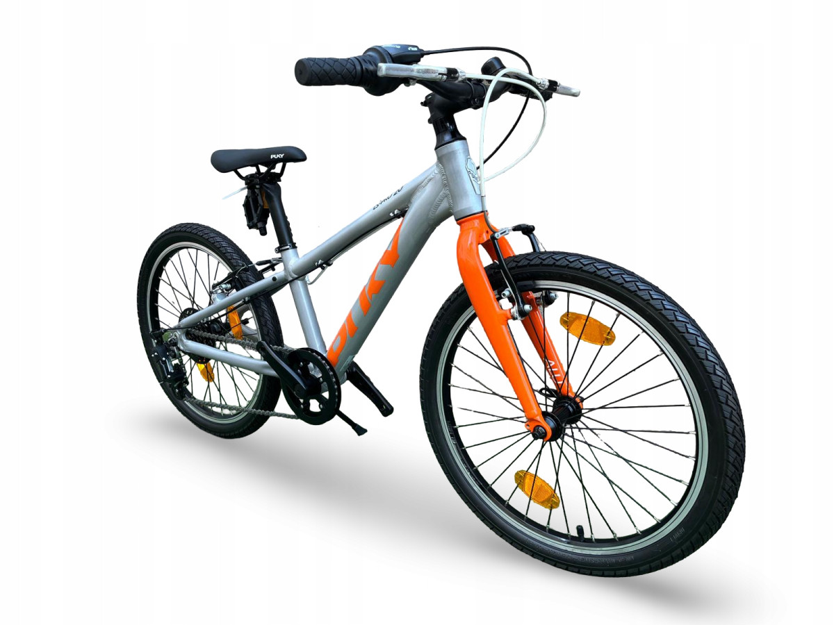 ROWER DZIECIĘCY LEKKI PUKY LS-PRO 20-7 ALU SILVER/ORANGE WAGA 7,8KG