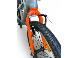 ROWER DZIECIĘCY LEKKI PUKY LS-PRO 20-7 ALU SILVER/ORANGE WAGA 7,8KG