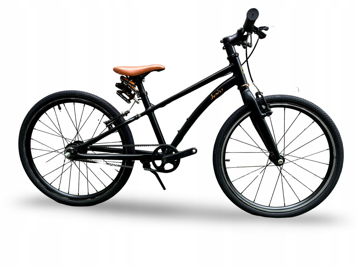 ROWER DZIECIĘCY JUNIOR BIKES KOŁA 20CALI ELEMENTY KARBONOWE NAPĘD NA PASKU