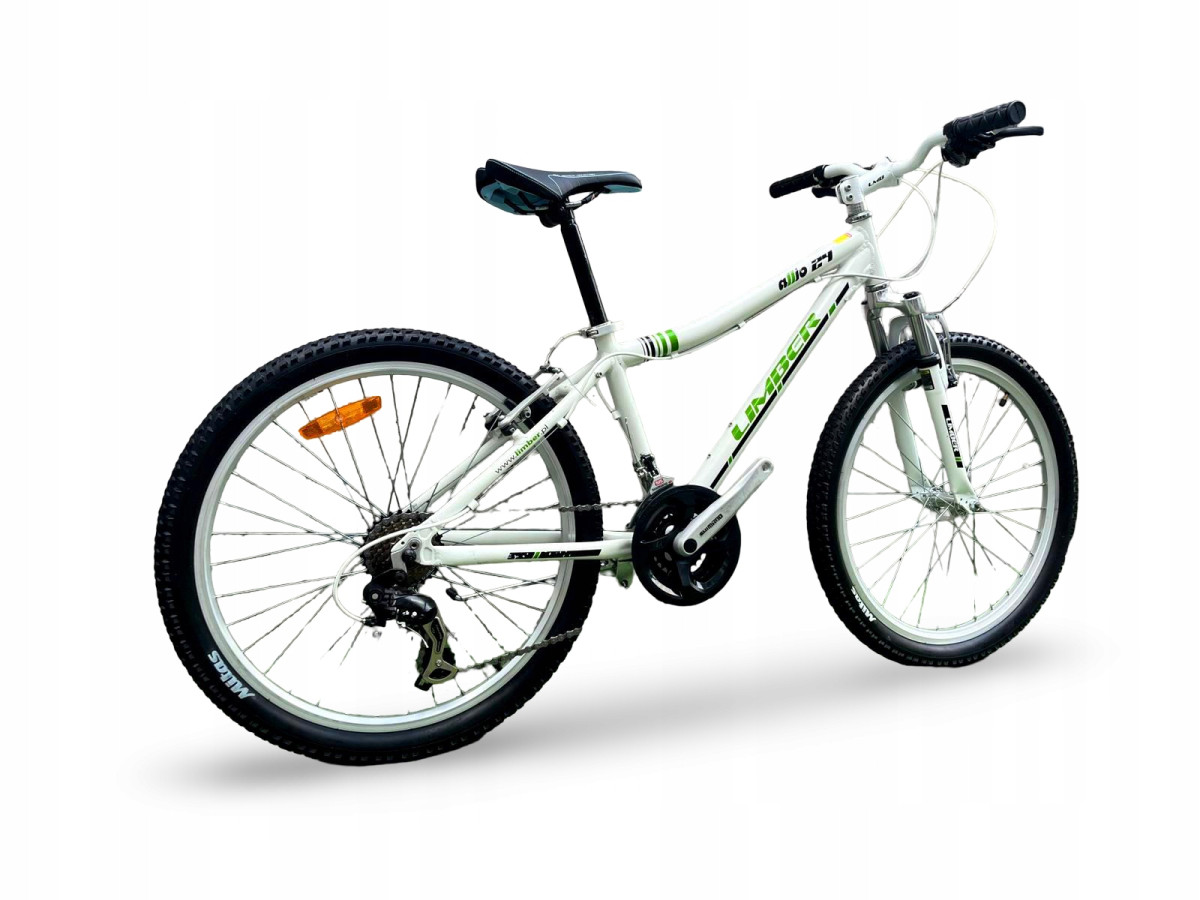 ROWER JUNIORSKI LIMBER ALLIO KOŁA 24" RAMA 14" AMORTYZATOR SHIMANO 3X7