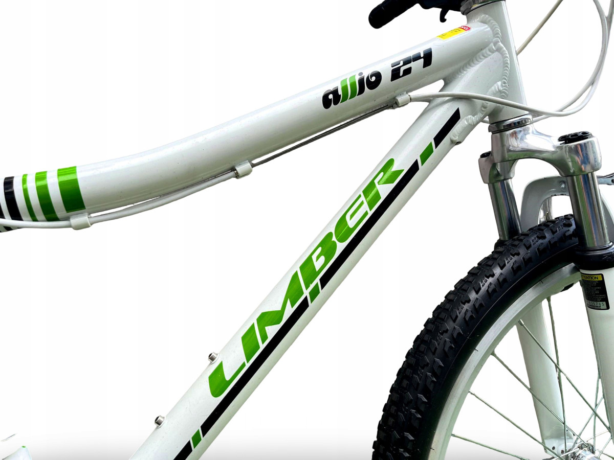 ROWER JUNIORSKI LIMBER ALLIO KOŁA 24" RAMA 14" AMORTYZATOR SHIMANO 3X7