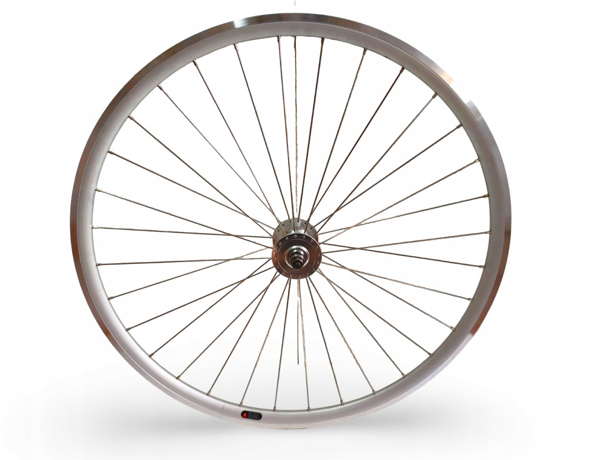 KOŁO ROWEROWE PRZEDNIE FUJI 700C 28" OŚ 10MM V-BRAKE SREBRNE