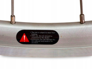 KOŁO ROWEROWE PRZEDNIE FUJI 700C 28" OŚ 10MM V-BRAKE SREBRNE