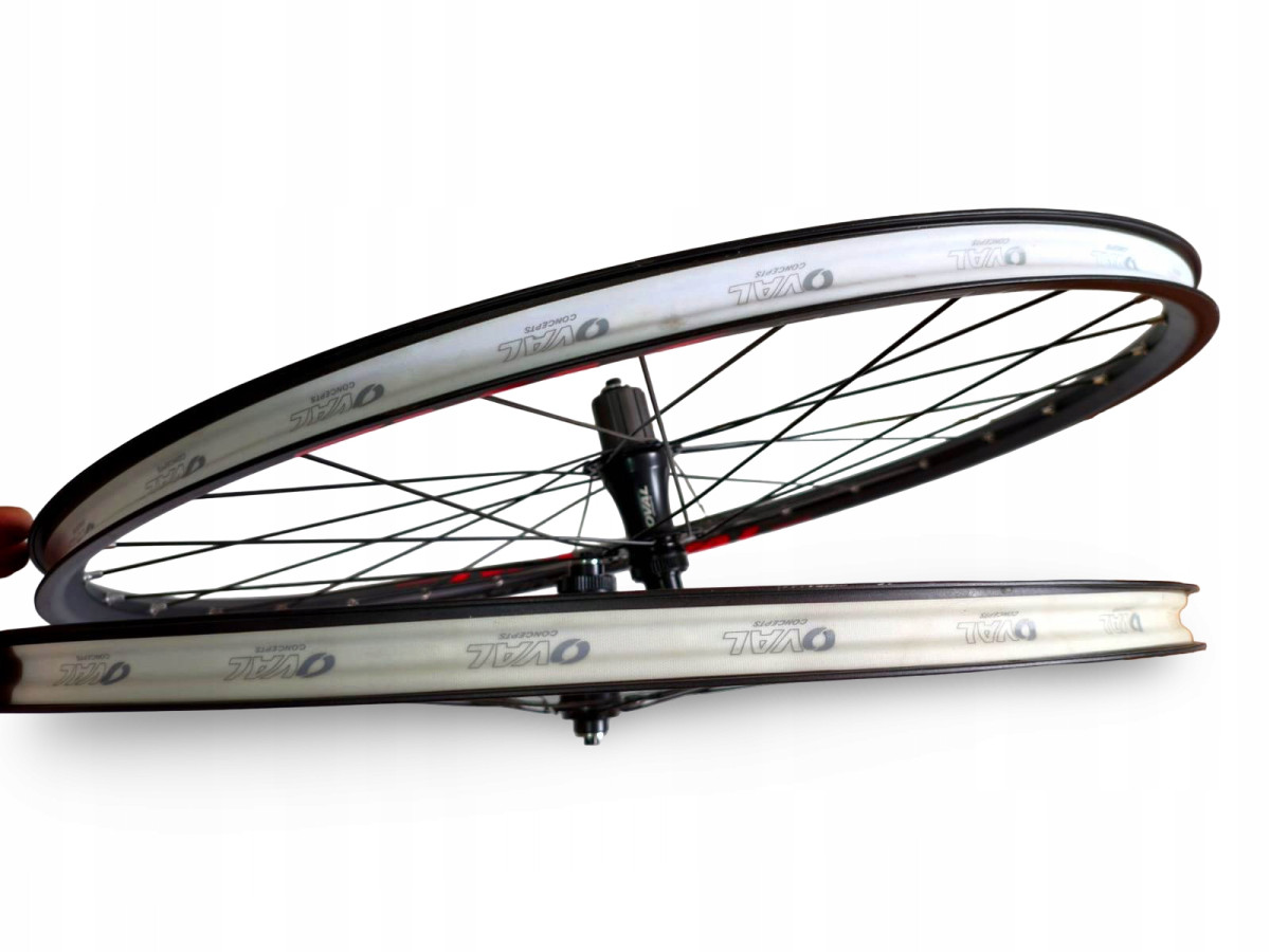 KOŁA ROWEROWE KOMPLET OVAL CONCEPTS 400 29" ETRTO 622-23 QR CENTERLOCK RED