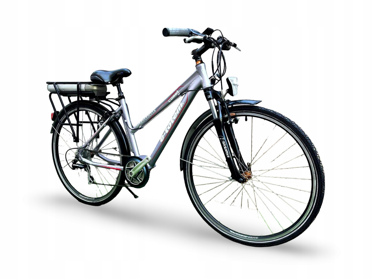 ROWER ELEKTRYCZNY E-TOTEM COMET RAMA 46CM KOŁA 28" PRZEBIEG 480 KM