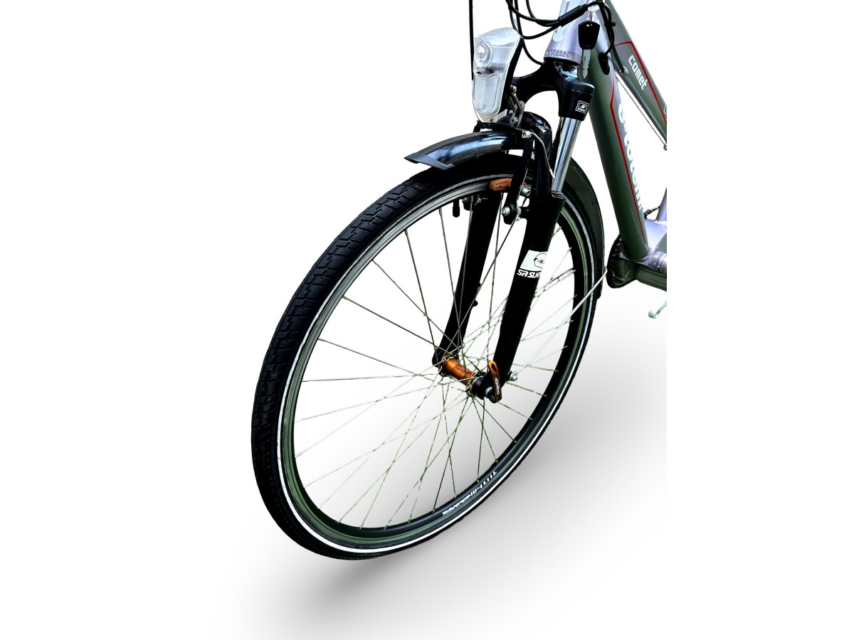 ROWER ELEKTRYCZNY E-TOTEM COMET RAMA 46CM KOŁA 28" PRZEBIEG 480 KM