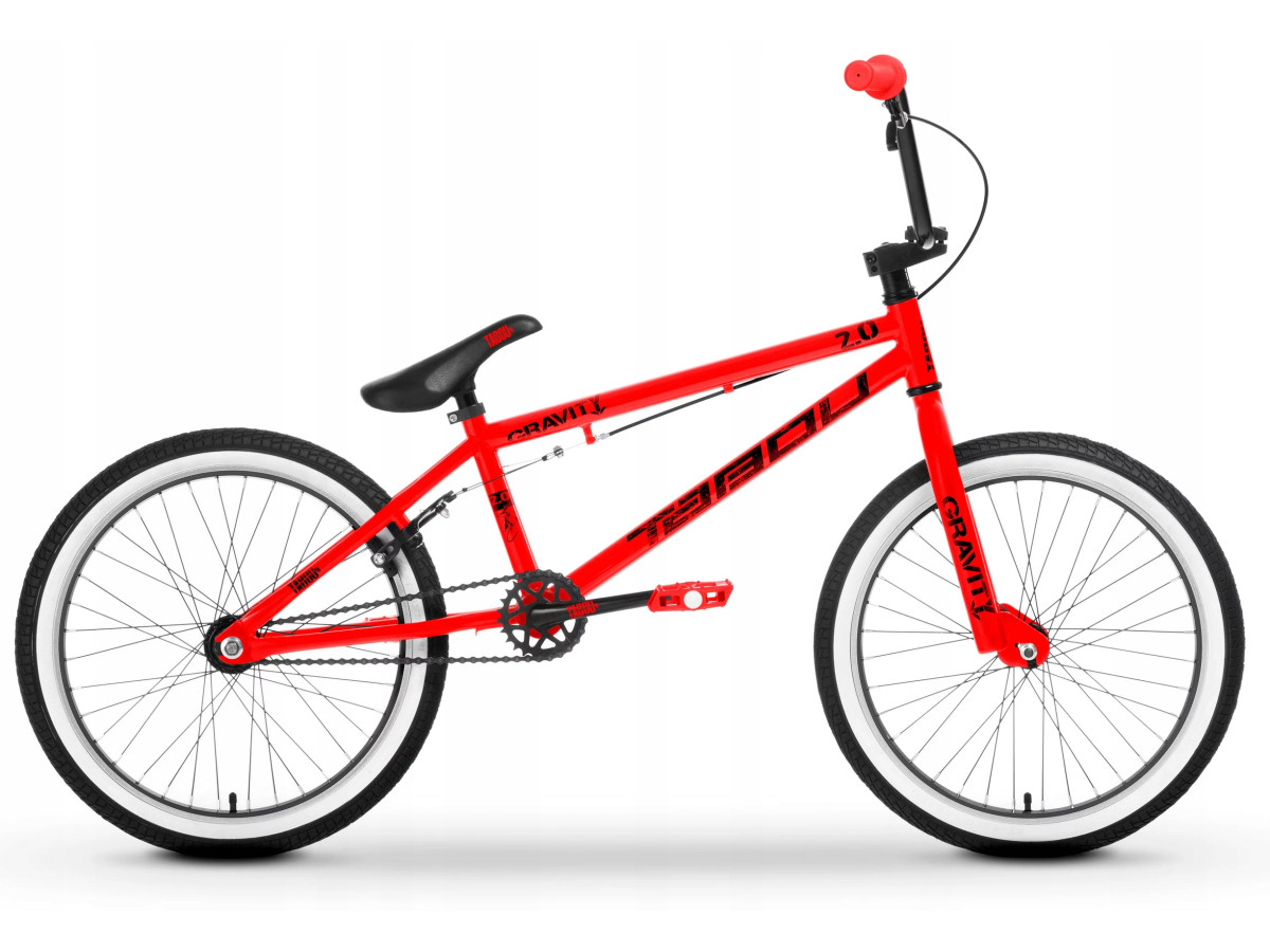 ROWER BMX TABOU GRAVITY 2.0 RAMA 10" KOŁA 20" RED/BLACK U-BRAKE PUMPTRACK