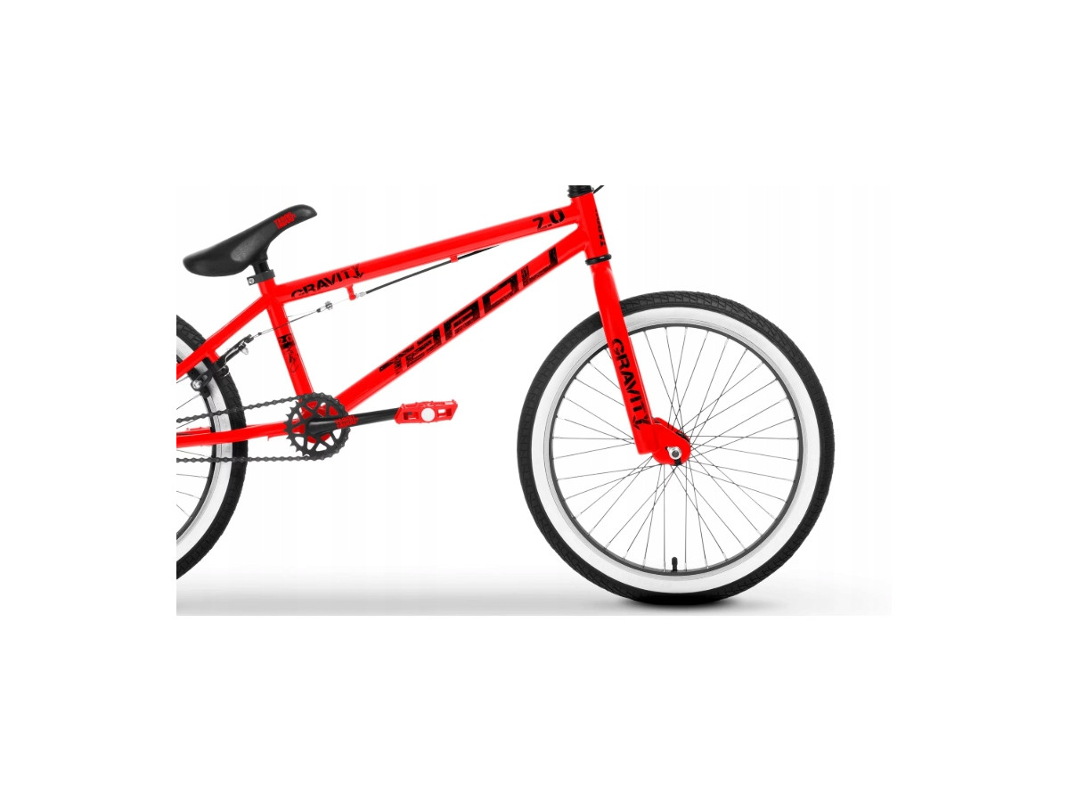 ROWER BMX TABOU GRAVITY 2.0 RAMA 10" KOŁA 20" RED/BLACK U-BRAKE PUMPTRACK