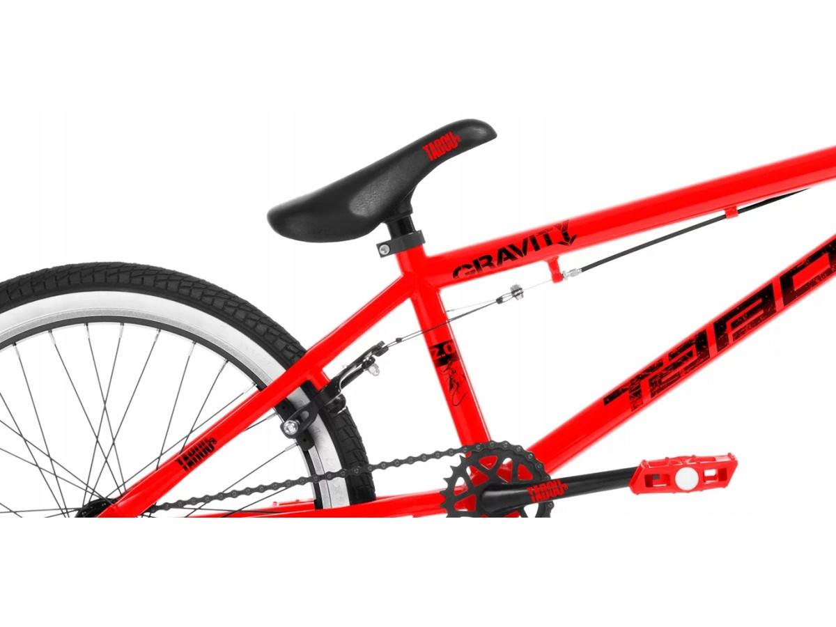 ROWER BMX TABOU GRAVITY 2.0 RAMA 10" KOŁA 20" RED/BLACK U-BRAKE PUMPTRACK
