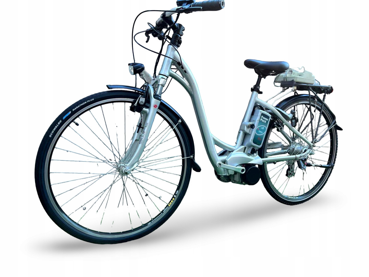 ROWER ELEKTRYCZNY FLYER RAMA 46CM KOŁA 28" PANASONIC 524WH PRZEBIEG 841KM