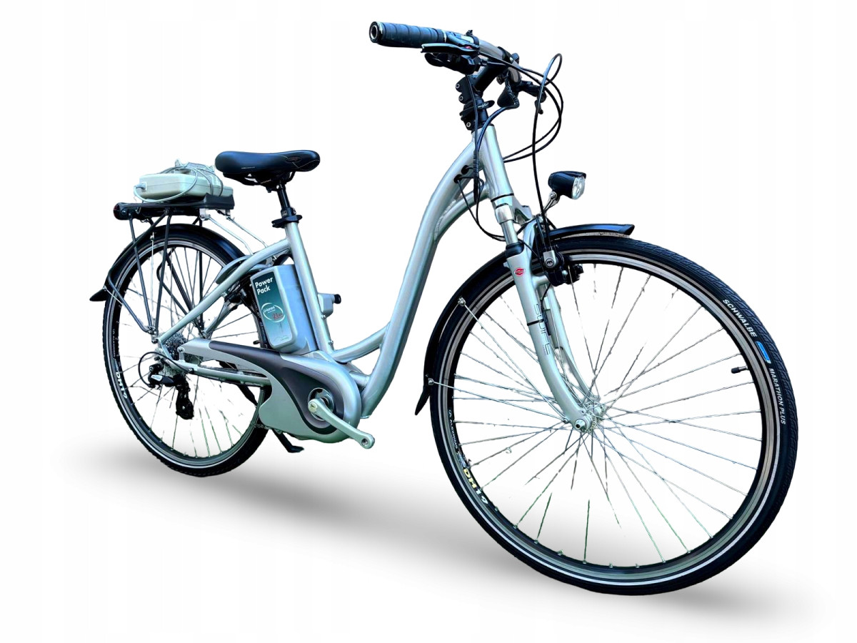 ROWER ELEKTRYCZNY FLYER RAMA 46CM KOŁA 28" PANASONIC 524WH PRZEBIEG 841KM