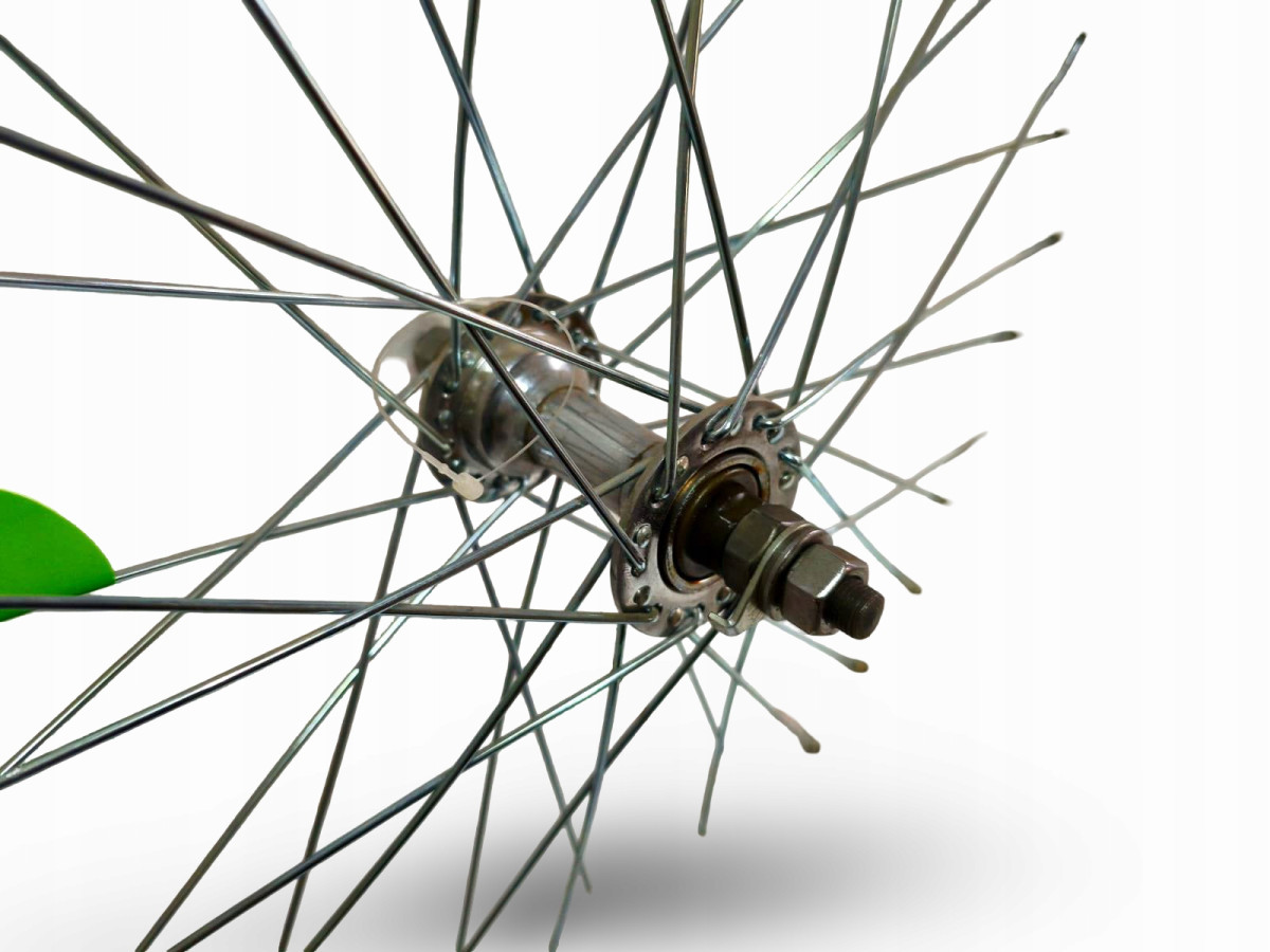 KOŁO ROWEROWE PRZEDNIE FUJI 20" V-BRAKE OŚ 10MM SREBRNE