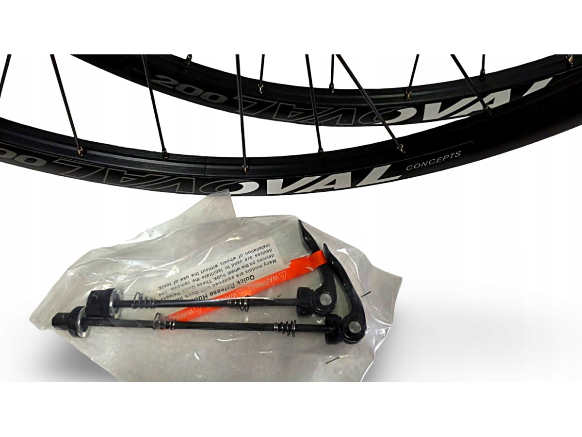 KOMPLET KÓŁ ROWEROWYCH OVAL 200 27,5 ETRTO 584-21 TARCZA 6-ŚRUB OŚ QR 9MM