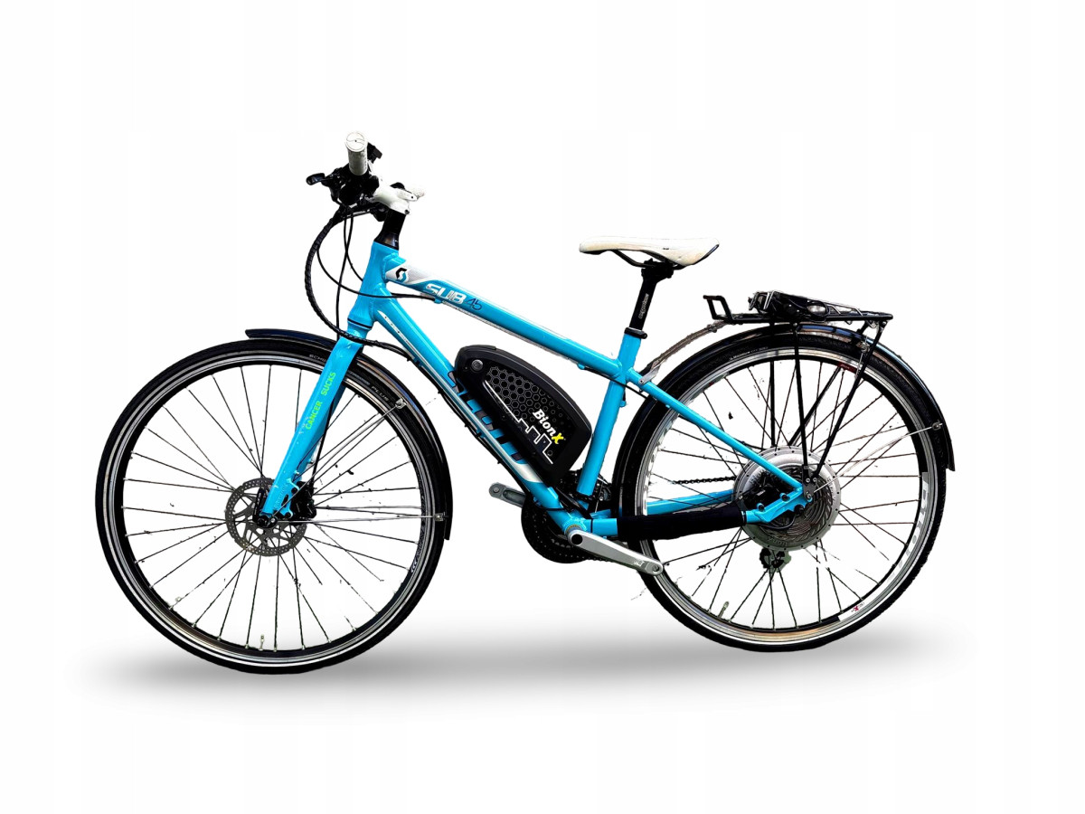 ROWER ELEKTRYCZNY SCOTT SUB45 HYDRAULIKA ALTUS 3X8 BIONX PRZEBIEG 1254KM