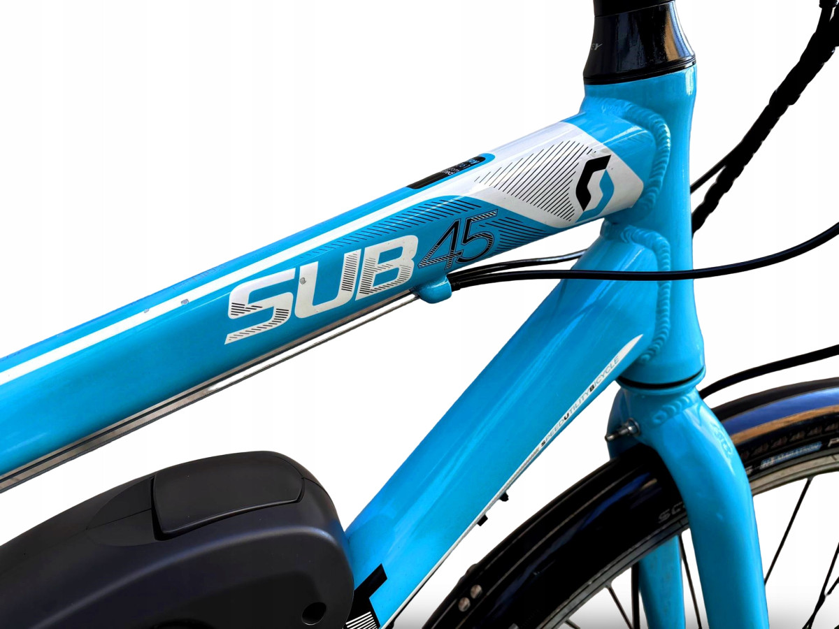 ROWER ELEKTRYCZNY SCOTT SUB45 HYDRAULIKA ALTUS 3X8 BIONX PRZEBIEG 1254KM