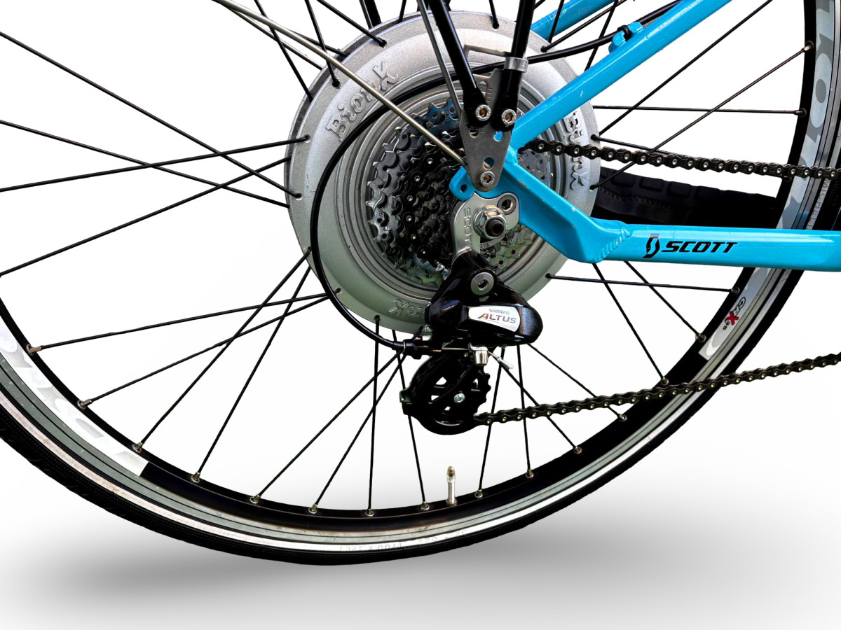 ROWER ELEKTRYCZNY SCOTT SUB45 HYDRAULIKA ALTUS 3X8 BIONX PRZEBIEG 1254KM