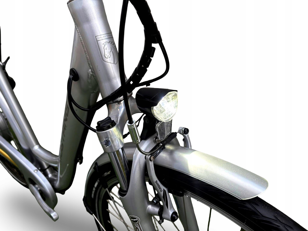 ROWER ELEKTRYCZNY DAMKA MUSTANG RAMA 48CM KOŁA 28" BIONX PRZEBIEG 4873KM