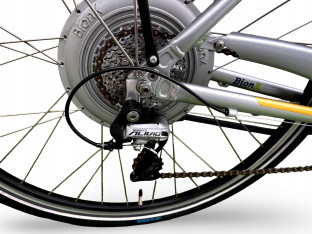 ROWER ELEKTRYCZNY DAMKA MUSTANG RAMA 48CM KOŁA 28" BIONX PRZEBIEG 4873KM