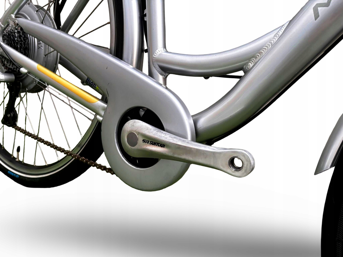 ROWER ELEKTRYCZNY DAMKA MUSTANG RAMA 48CM KOŁA 28" BIONX PRZEBIEG 4873KM