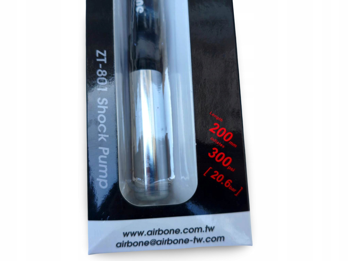 POMPKA DO AMORTYZATORÓW ROWEROWYCH AIRBONE ZT-801 KOMPAKTOWA LEKKA 300PSI