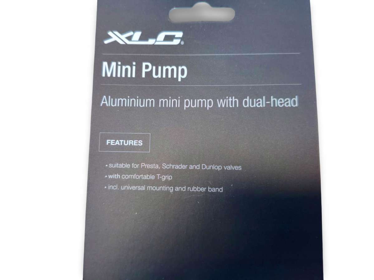 POMPKA ROWEROWA RĘCZNA UNIWERSALNA XLC PU-M01 SREBRNA MINI KOMPAKTOWA