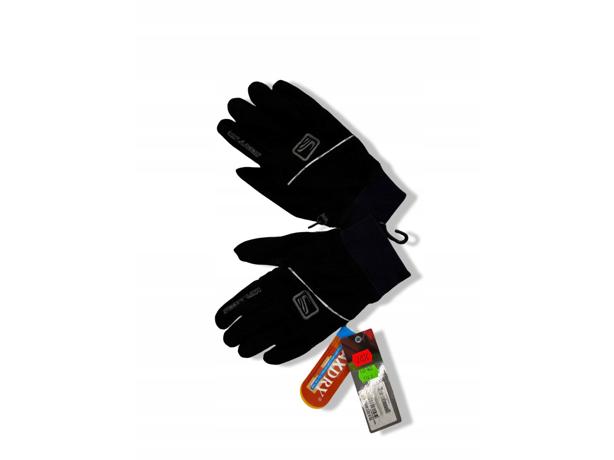 RĘKAWICZKI ROWEROWE SCOTT CZARNE ZIMOWE CIEPŁE ROZMIAR S 100% POLIESTER