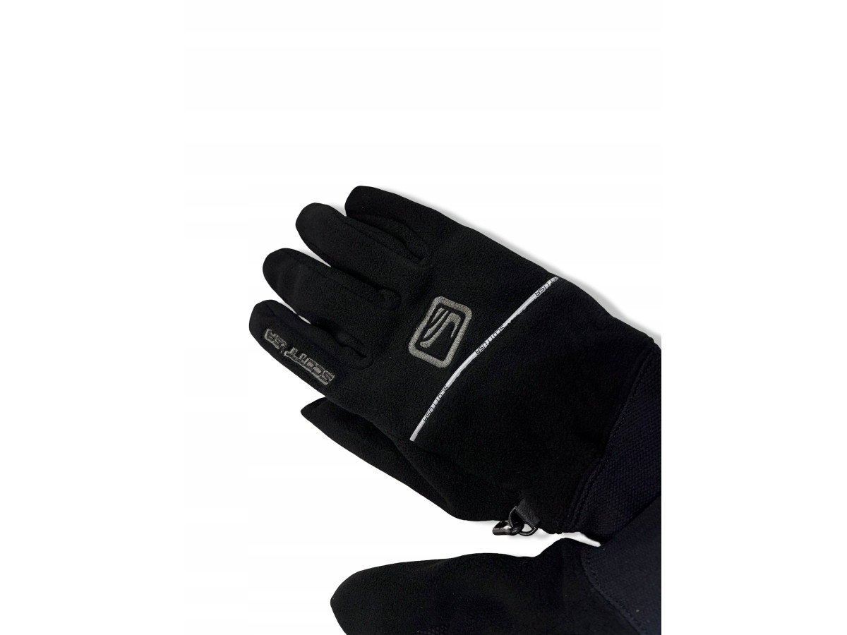 RĘKAWICZKI ROWEROWE SCOTT CZARNE ZIMOWE CIEPŁE ROZMIAR L 100% POLIESTER