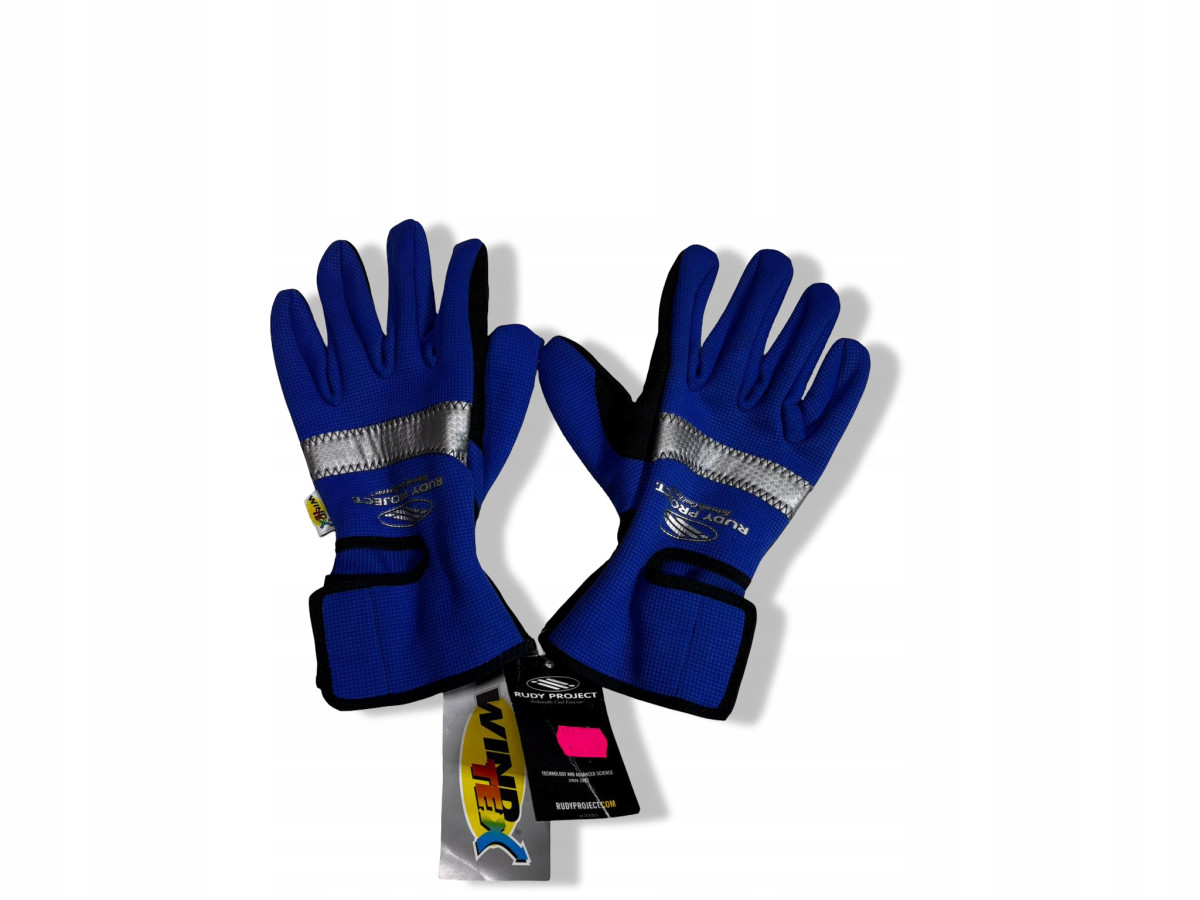 RĘKAWICZKI ROWEROWE RUDY PROJECT ROZMIAR S ZIMOWE CIEPŁE NIEBIESKIE