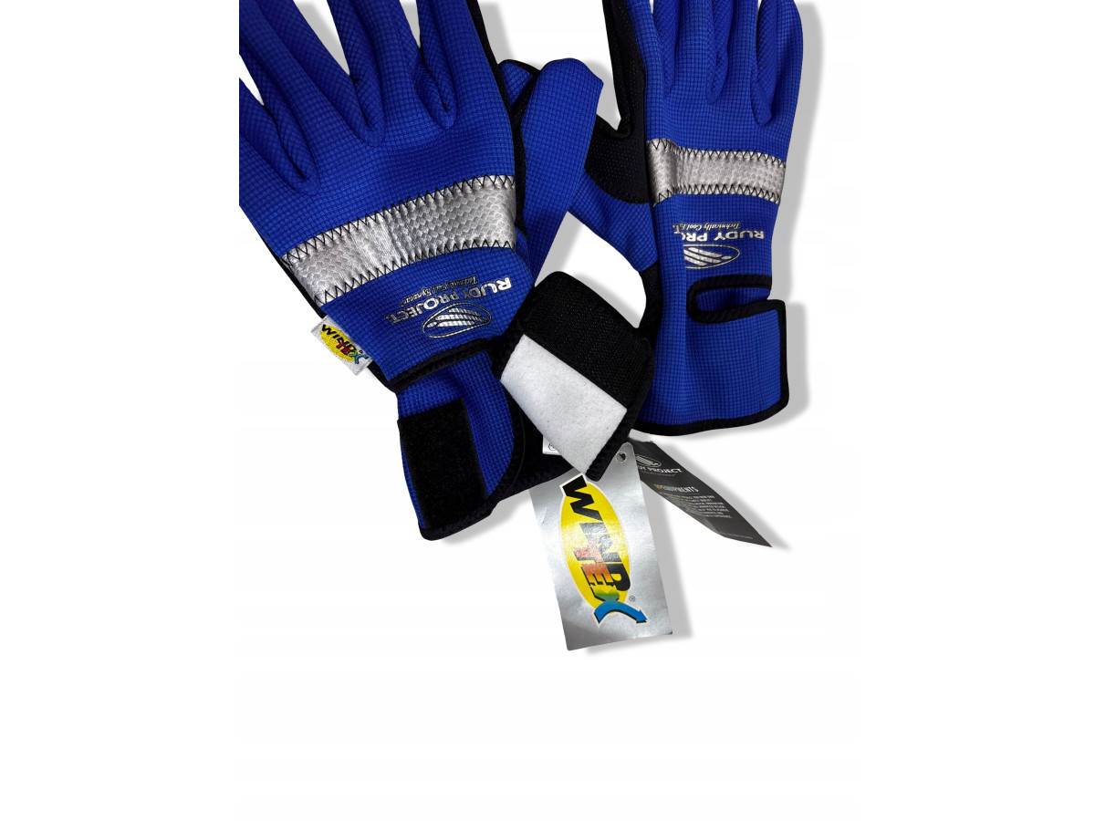 RĘKAWICZKI ROWEROWE RUDY PROJECT ROZMIAR S ZIMOWE CIEPŁE NIEBIESKIE