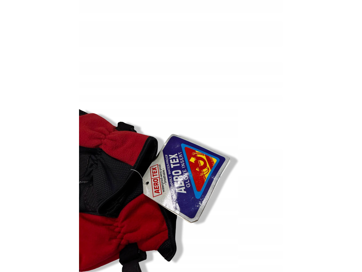 RĘKAWICZKI ROWEROWE KELLYS OCIEPLANE AEROTEX CZERWONE ZIMOWE ROZMIAR XL