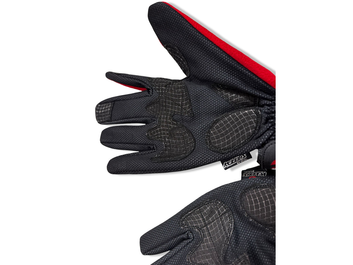 RĘKAWICZKI ROWEROWE KELLYS OCIEPLANE AEROTEX CZERWONE ZIMOWE ROZMIAR M