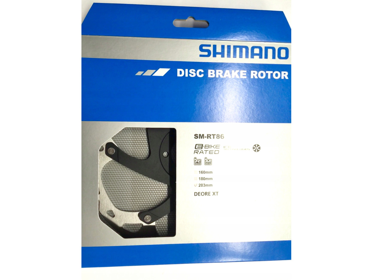 TARCZA HAMULCOWA SHIMANO SM-RT86 ICE-TECH 6 ŚRUB (IS) 203MM DEORE XT