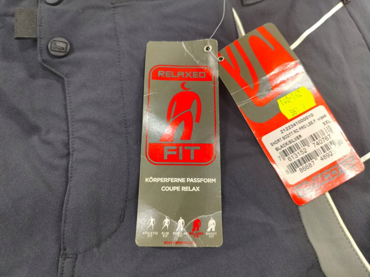 SPODENKI ROWEROWE SCOTT RC PRO LSE ROZMIAR XXL BLACK/SILVER BEZ WKŁADKI