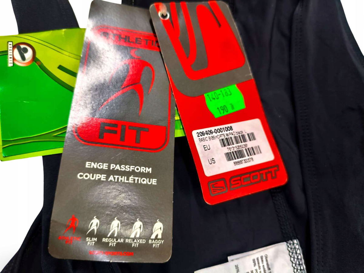 SPODENKI ROWEROWE SCOTT BIBSHORTS NA SZELKACH ROZMIAR L/34 WKŁADKA CZARNE