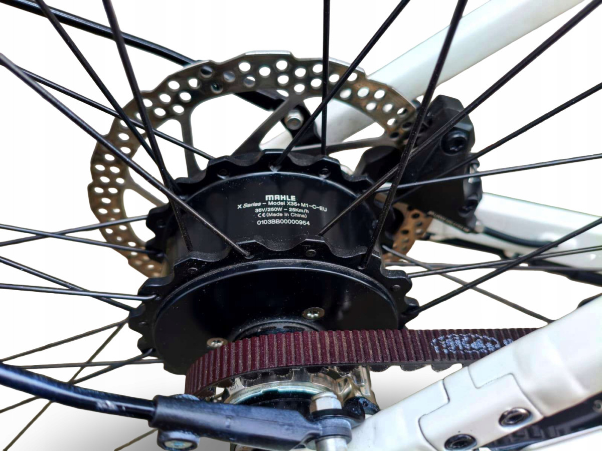 ROWER ELEKTRYCZNY ROSE SNEAK PLUS EQ RAMA 43CM MAHLE X35 PASEK GATES 14KG