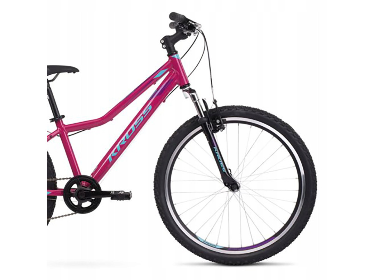 ROWER KROSS LEA JR 1.0 KOŁA 24" SHIMANO TOURNEY RÓŻOWY AMORTYZACJA
